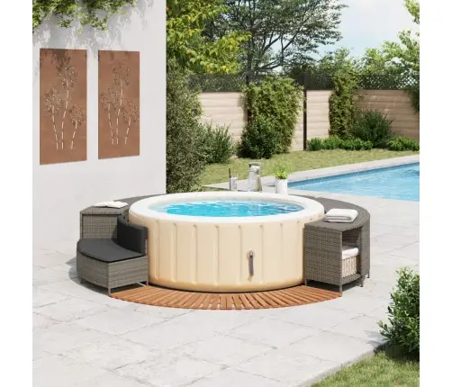 Burbuļvannas Aizsargloks, Pelēka Pe Rotangpalma, Akācijas Koks Vidaxl