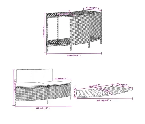Burbuļvannas Aizsargloks, Pelēka Pe Rotangpalma, Akācijas Koks Vidaxl