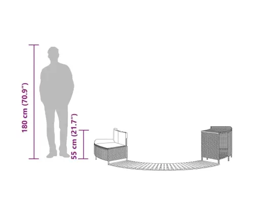 Burbuļvannas Aizsargloks, Pelēka Pe Rotangpalma, Akācijas Koks Vidaxl