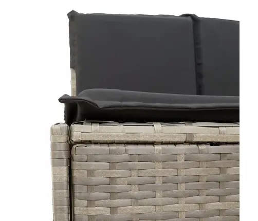 Karstās Vannas Soli Ar Spilveniem 2 Gab. Pelēka Pe Rotangpalma Vidaxl