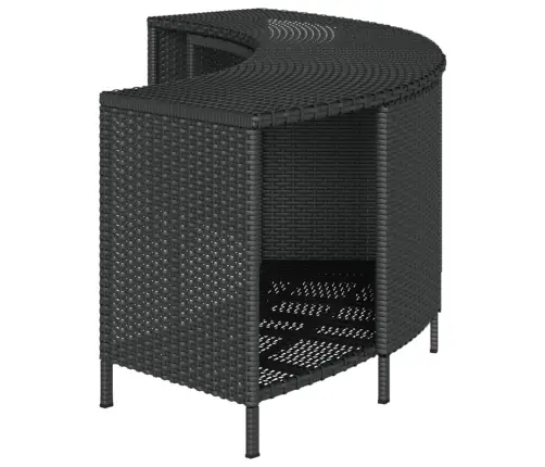 Uzglabāšanas Plaukti Karstai Vannai 2 Gab. Melna Pe Rotangpalma Vidaxl