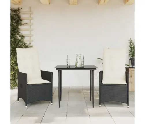 Atgāžami Dārza Krēsli, 2 Gab., Matrači, Melna Pe Rotangpalma Vidaxl