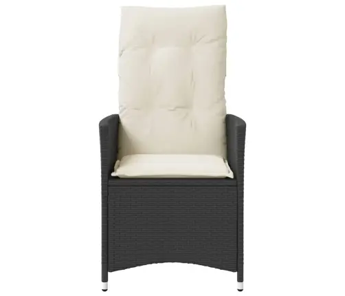 Atgāžami Dārza Krēsli, 2 Gab., Matrači, Melna Pe Rotangpalma Vidaxl