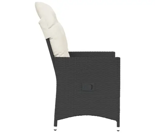 Atgāžami Dārza Krēsli, 2 Gab., Matrači, Melna Pe Rotangpalma Vidaxl