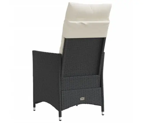 Atgāžami Dārza Krēsli, 2 Gab., Matrači, Melna Pe Rotangpalma Vidaxl