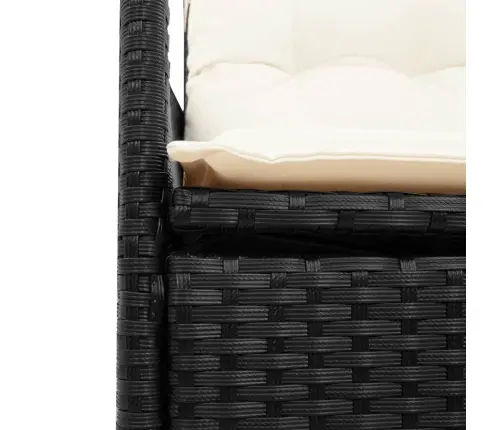 Atgāžami Dārza Krēsli, 2 Gab., Matrači, Melna Pe Rotangpalma Vidaxl