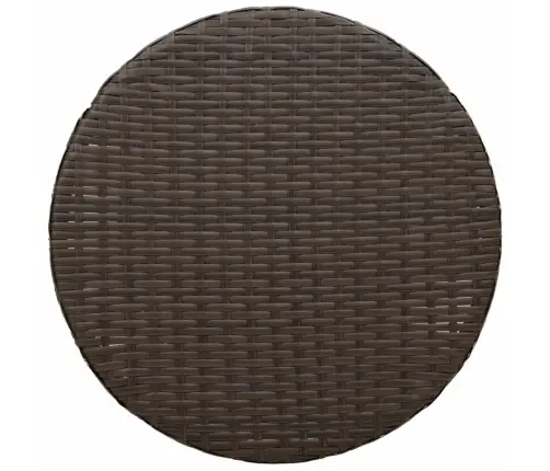 3-Daļīgs Bistro Mēbeļu Komplekts, Matrači, Brūna Pe Rotangpalma Vidaxl