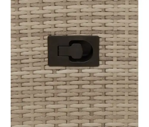 3-Daļīgs Bistro Mēbeļu Komplekts, Matrači, Bēša Pe Rotangpalma Vidaxl