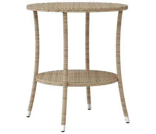 3-Daļīgs Bistro Mēbeļu Komplekts, Matrači, Bēša Pe Rotangpalma Vidaxl