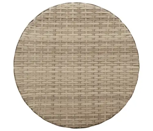 3-Daļīgs Bistro Mēbeļu Komplekts, Matrači, Bēša Pe Rotangpalma Vidaxl