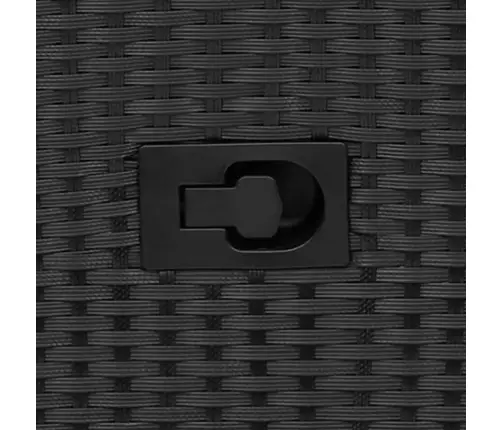 3-Daļīgs Bistro Mēbeļu Komplekts, Matrači, Melna Pe Rotangpalma Vidaxl