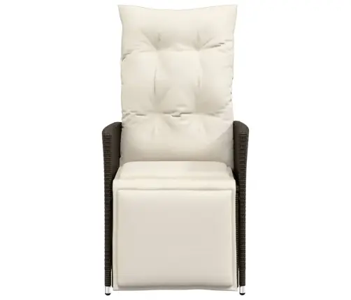 Atgāžams Dārza Krēsls Ar Matračiem, Brūna Pe Rotangpalma Vidaxl