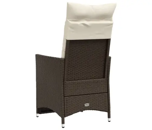 Atgāžams Dārza Krēsls Ar Matračiem, Brūna Pe Rotangpalma Vidaxl