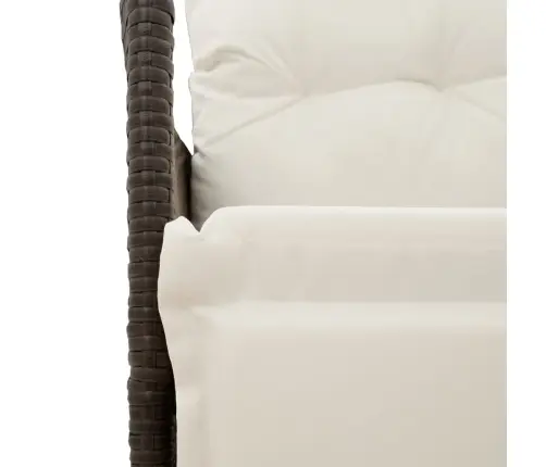 Atgāžams Dārza Krēsls Ar Matračiem, Brūna Pe Rotangpalma Vidaxl