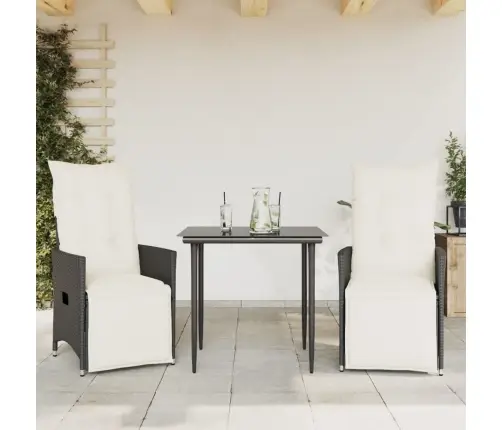 Atgāžami Dārza Krēsli, 2 Gab., Matrači, Melna Pe Rotangpalma Vidaxl Atgāžami Dārza Krēsli, 2 Gab., Matrači, Melna Pe Rotangpalma Vidaxl