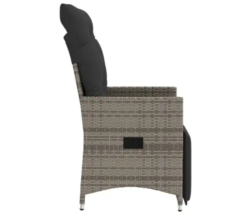 Atgāžami Dārza Krēsli, 2 Gab., Matrači, Pelēka Pe Rotangpalma Vidaxl