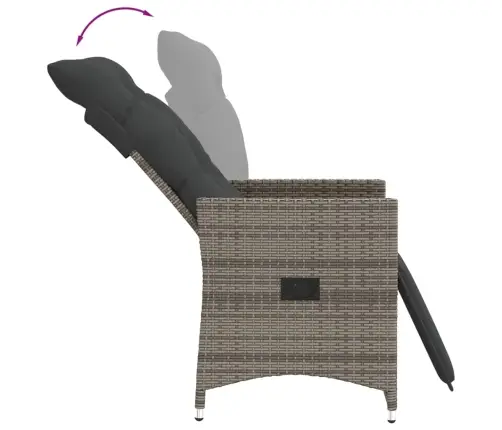 Atgāžami Dārza Krēsli, 2 Gab., Matrači, Pelēka Pe Rotangpalma Vidaxl