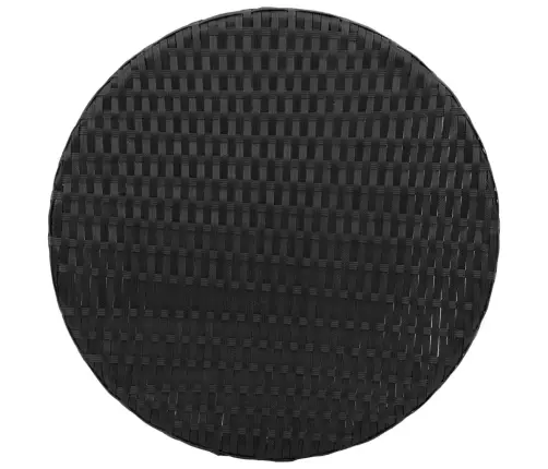 3-Daļīgs Bistro Mēbeļu Komplekts, Matrači, Melna Pe Rotangpalma Vidaxl