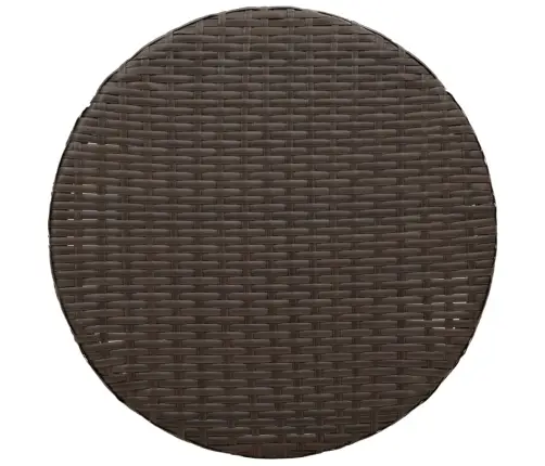 3-Daļīgs Bistro Mēbeļu Komplekts, Matrači, Brūna Pe Rotangpalma Vidaxl