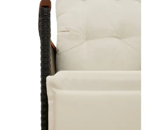 3-Osaline Bistrookomplekt Patjadega, Must, Polürotang