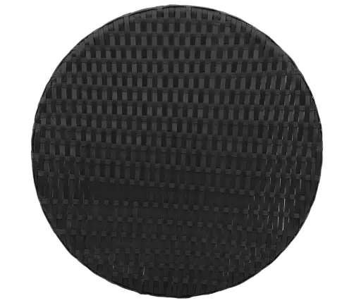 3-Osaline Bistrookomplekt Patjadega, Must, Polürotang