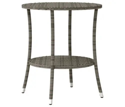 3-Daļīgs Bistro Mēbeļu Komplekts, Matrači,Pelēka Pe Rotangpalma Vidaxl