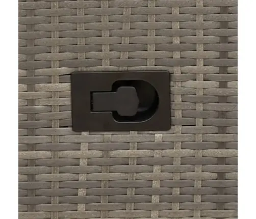 Divvietīgs Dārza Dīvāns Ar Galdu, Pelēka Pe Rotangpalma Vidaxl