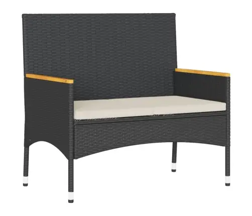 2-Kohaline Aiapink Koos Laua Ja Patjadega, Must, Polürotang