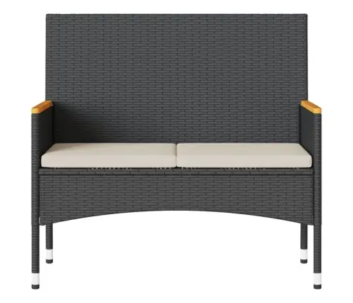 2-Kohaline Aiapink Koos Laua Ja Patjadega, Must, Polürotang