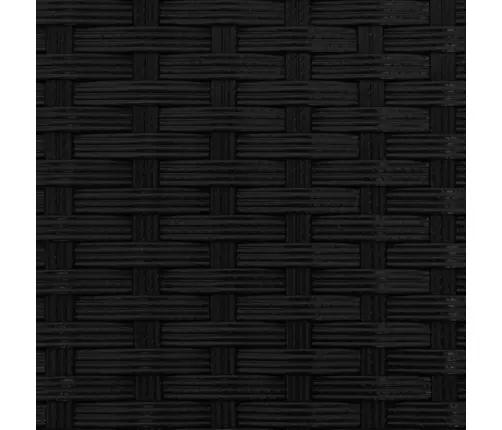 Trīsvietīgs Dārza Dīvāns Ar Jumtiņu Un Taburetēm, Melns, Pe Vidaxl