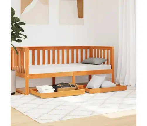 Päevavoodi Sahtlid 2 Tk, Vahapruun, Männipuit