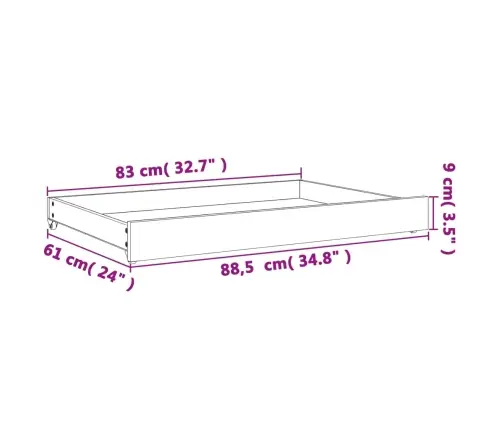Päevavoodi Sahtlid 2 Tk, Vahapruun, Männipuit