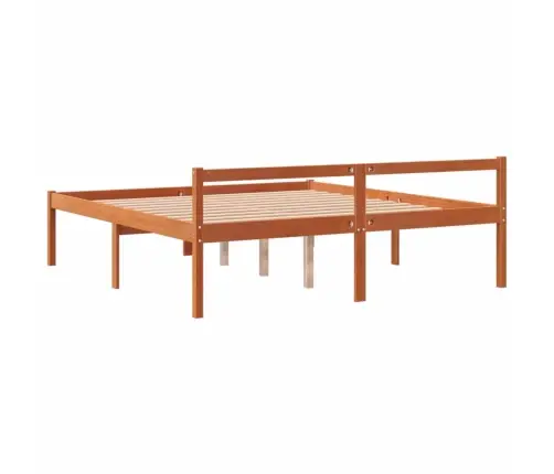 Senioru Gulta, Vaska Brūna, 150X200 Cm, Priedes Masīvkoks Vidaxl