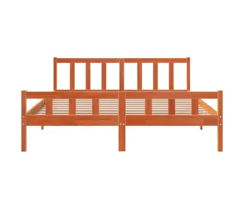 Lovos Rėmas Be Čiužinio, Vaško Rudas, 160X200cm Pušies Masyvas