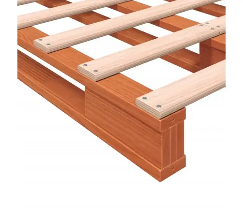 Kaubaalustest Voodi, Vahapruun, 140 X 200 cm Männipuit