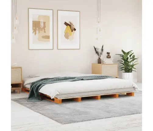 Lova Iš Palečių, Vaško Ruda, 180X200cm Pušies Medienos Masyvas