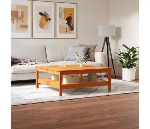 Kavos Staliukas, Vaško Rudas, 100X100X40cm Pušies Masyvas