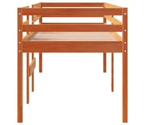 Kõrge Voodi, Meepruun, 90X200 cm Männipuit