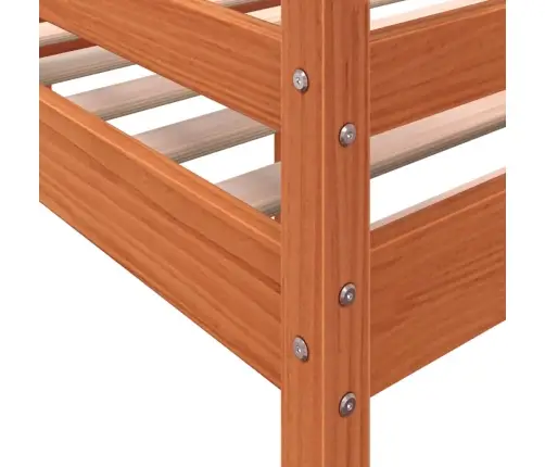 Kõrge Voodi, Meepruun, 90X200 cm Männipuit