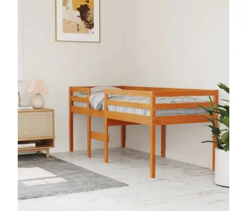 Aukšta Lova, Vaško Ruda, 90X190cm Pušies Medienos Masyvas