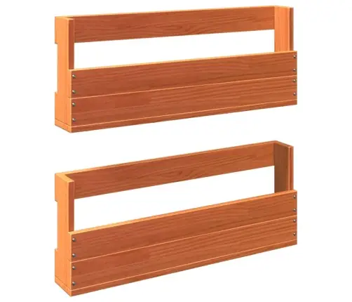 Sienas Apavu Plaukti, 2 Gab., 59X8,5X23,5Cm, Brūns Priedes Koks Vidaxl