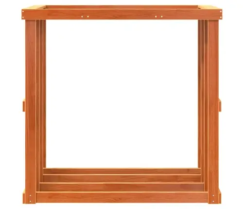 Āra Malkas Plaukts, Vaska Brūnas, 109X52X106 Cm, Priedes Koks Vidaxl