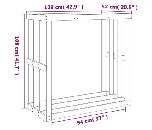 Āra Malkas Plaukts, Vaska Brūnas, 109X52X106 Cm, Priedes Koks Vidaxl