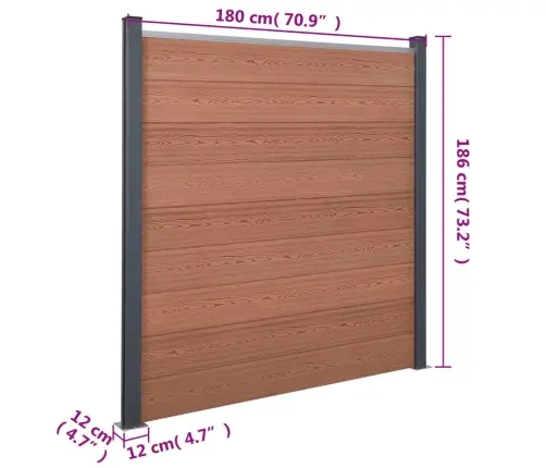 Aiapaneel, Pruun, 180 X 186 cm Wpc