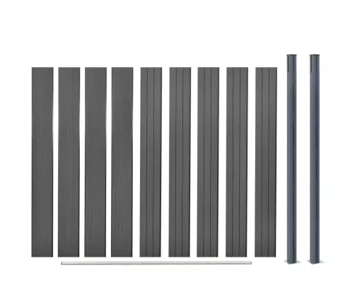 Tvoros Segmento Rinkinys, Pilkos Spalvos, 180X186cm Wpc