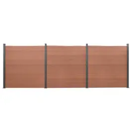 Žoga Paneļu Komplekts, Brūns, 526X186 Cm, Wpc Vidaxl