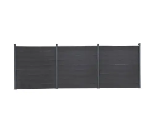 Žoga Paneļu Komplekts, Pelēks, 526X186 Cm, Wpc Vidaxl Žoga Paneļu Komplekts, Pelēks, 526X186 Cm, Wpc Vidaxl