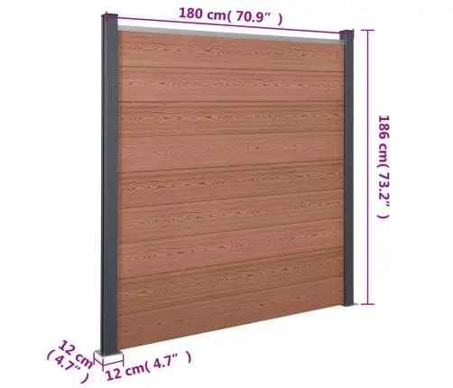 Aiapaneel, Pruun, 353X186 cm Wpc