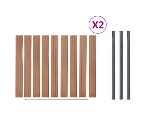 Aiapaneel, Pruun, 353X186 cm Wpc