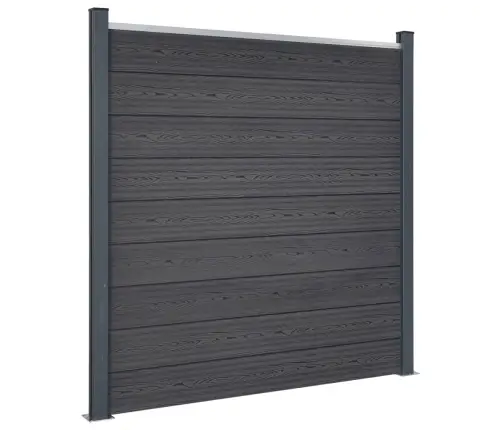 Žoga Paneļu Komplekts, Pelēks, 699X186 Cm, Wpc Vidaxl